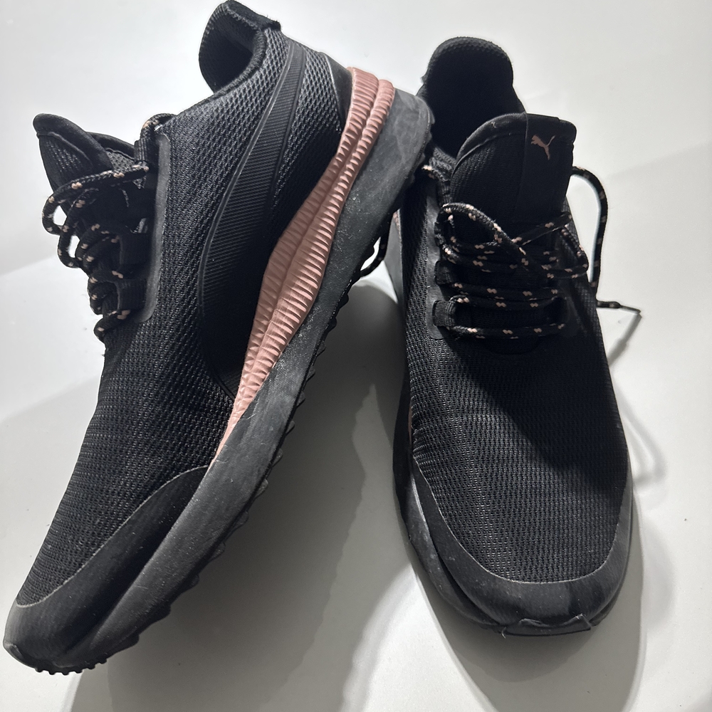 Puma Black and Pink Athletic Sneakers